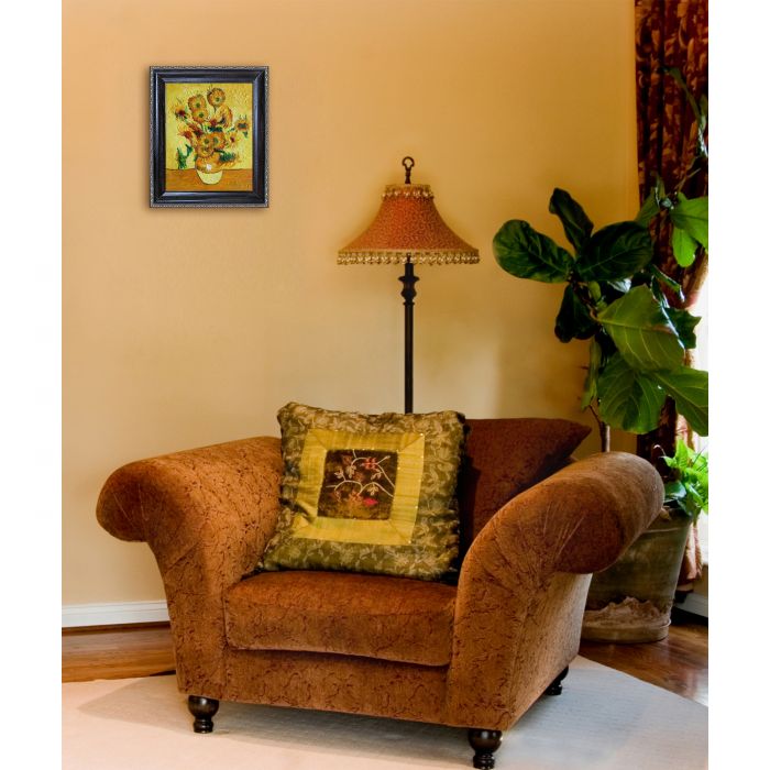 Vase with Fifteen Sunflowers Pre-Framed - La Scala Frame 8"X10"