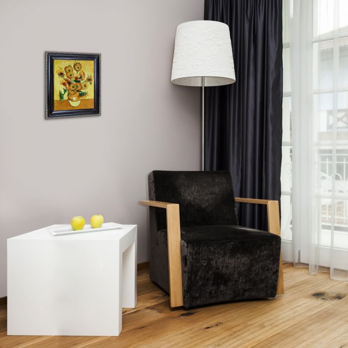 Vase with Fifteen Sunflowers Pre-Framed - La Scala Frame 8"X10"