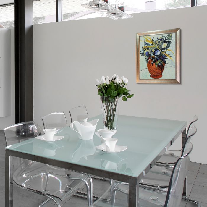 Still Life with Thistles, 1890 Pre-Framed - Champage Scoop with Swirl Lip Frame 20"X24"