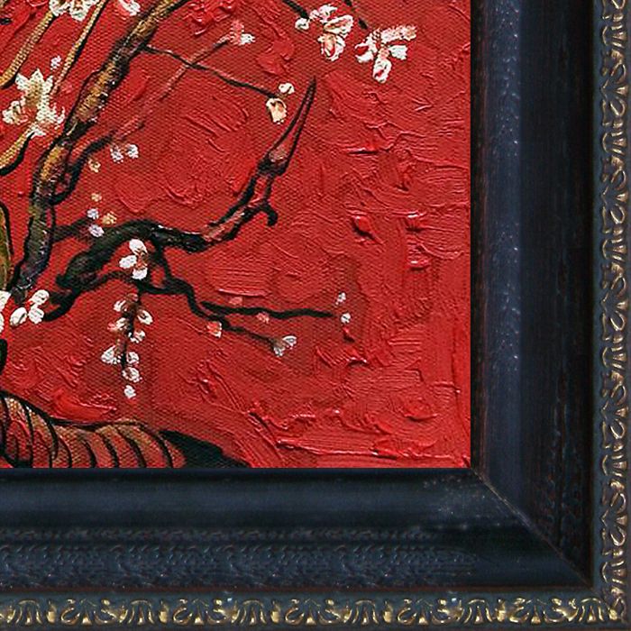 Branches of an Almond Tree in Blossom, Ruby Red Pre-Framed - La Scala Frame 8"X10"