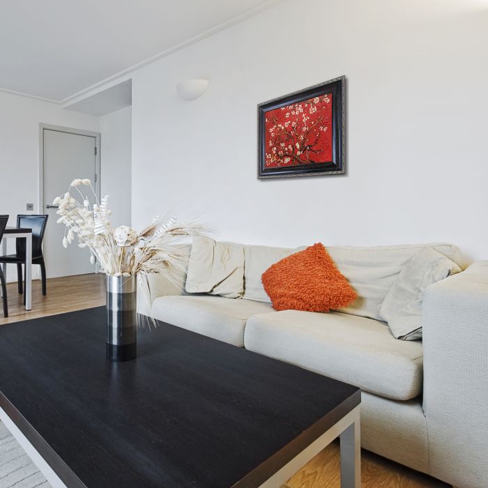 Branches of an Almond Tree in Blossom, Ruby Red Pre-Framed - La Scala Frame 8"X10"