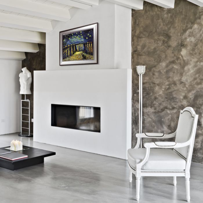 Starry Night Over the Rhone Pre-Framed - Magnesium Silver Frame 16" X 20"