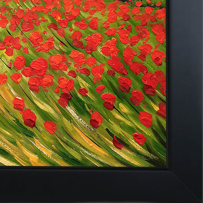 Field of Poppies Pre-Framed - New Age Black Frame 16"X20"