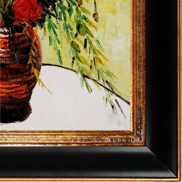 Vase with Daisies and Poppies Pre-Framed - Opulent Frame 16"X20"
