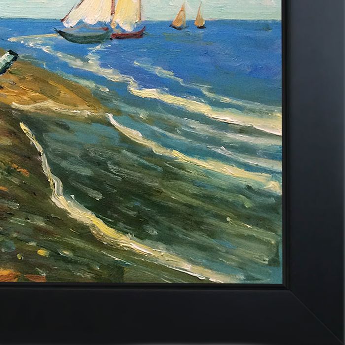 Boats At St. Marie's Pre-Framed - New Age Black Frame 16"X20"