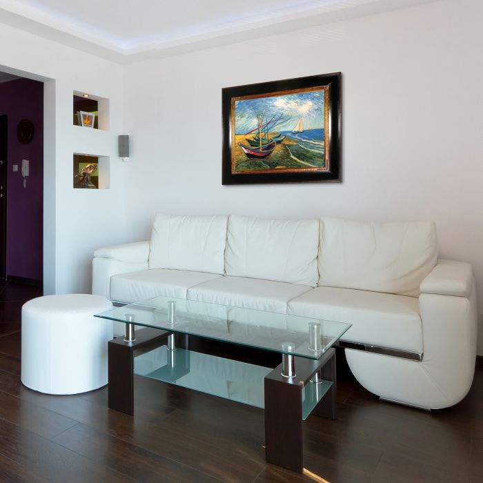 Boats At St. Marie's Pre-Framed - Opulent Frame 16"X20"