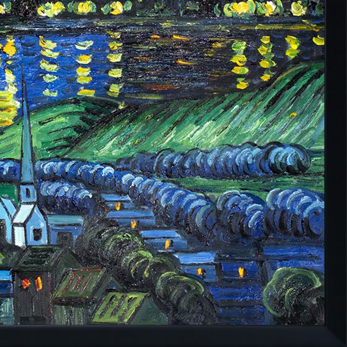 Starry Rhone Collage Pre-framed - Studio Black Wood Frame 20"X24"