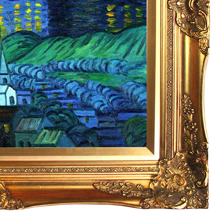 Starry Rhone Collage Pre-Framed - Victorian Gold Frame 20"X24"