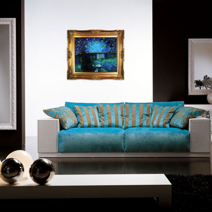 Starry Rhone Collage Pre-Framed - Victorian Gold Frame 20"X24"