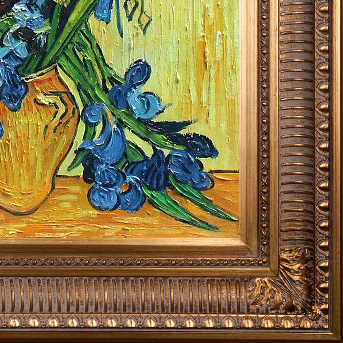 Poppies and Iris Collage Pre-Framed - Regal Gold Frame 20"X24"