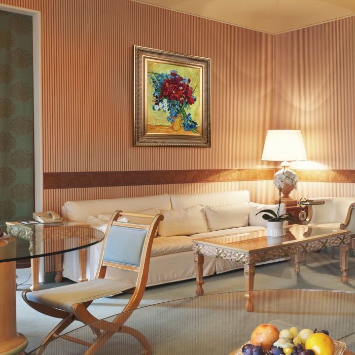 Poppies and Iris Collage Pre-Framed - Regal Gold Frame 20"X24"