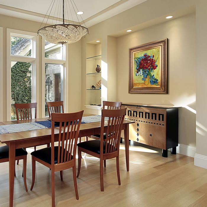 Poppies and Iris Collage Pre-Framed - Regal Gold Frame 20"X24"