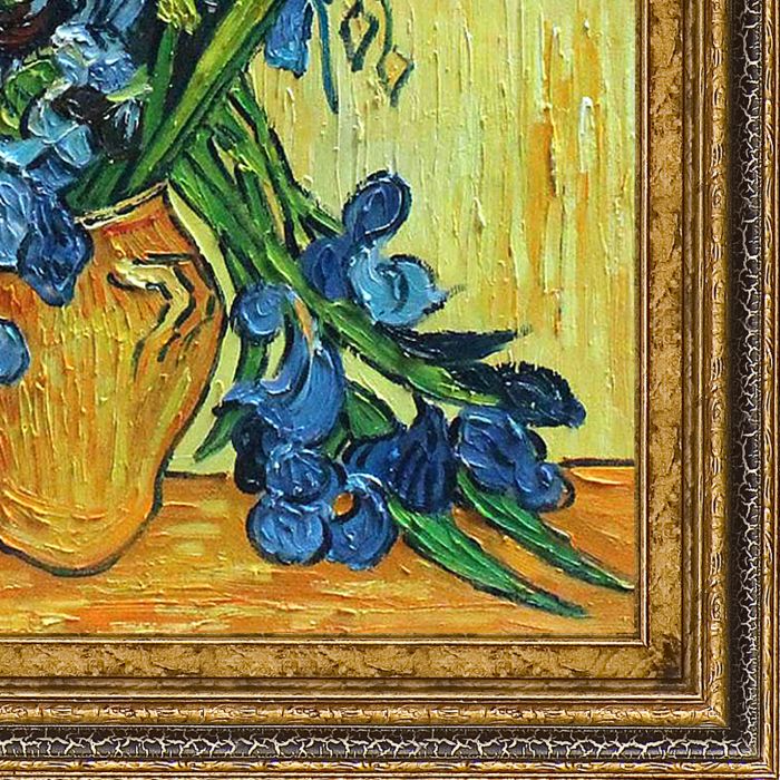 Poppies and Iris Collage Pre-Framed - Black Crackle Frame 20"X24"