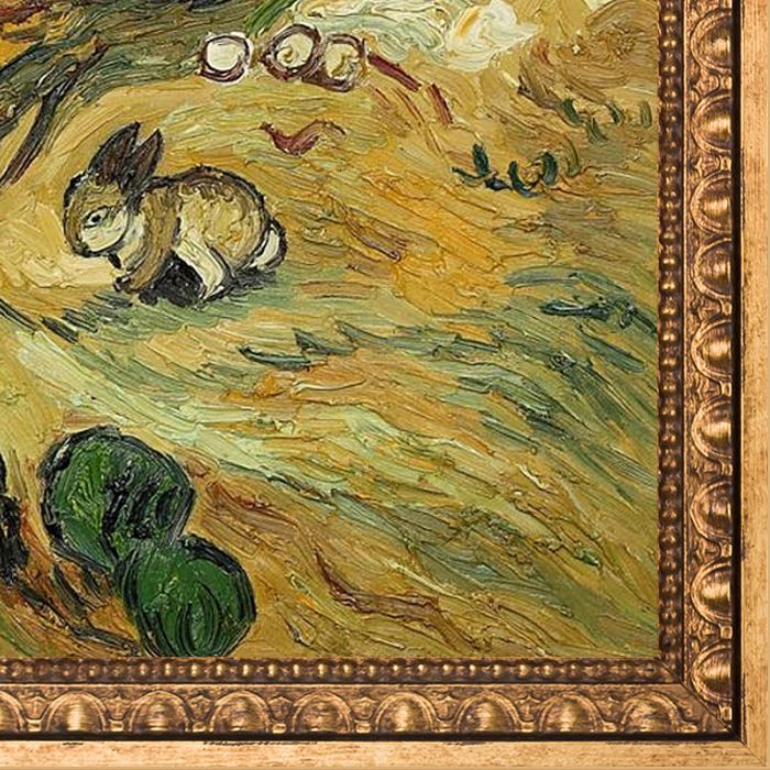 Two Rabbits Pre-Framed - Versailles Gold Frame 20" X 24"