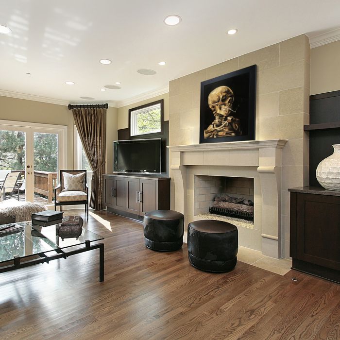 Skull of a Skeleton with Burning Cigarette Pre-Framed - New Age Black Frame 20"X24"