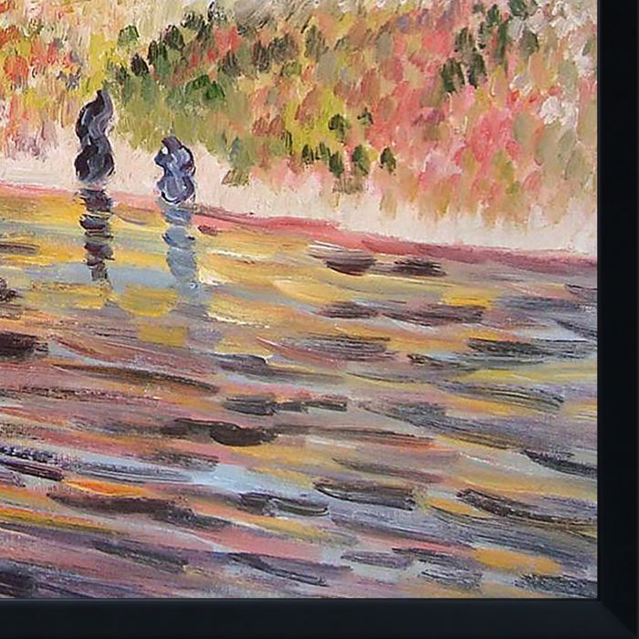 The Banks of the Seine May-June Pre-framed - Studio Black Wood Frame 20"X24"