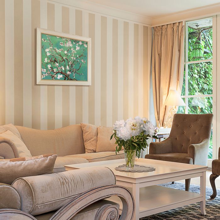 Branches of an Almond Tree in Blossom, Jade Pre-Framed - Constantine Frame 20" X 24"