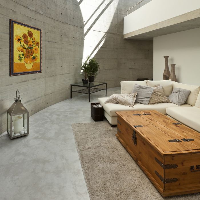 Vase with Fifteen Sunflowers Pre-Framed - Verona Black and Gold Braid 24"X36"