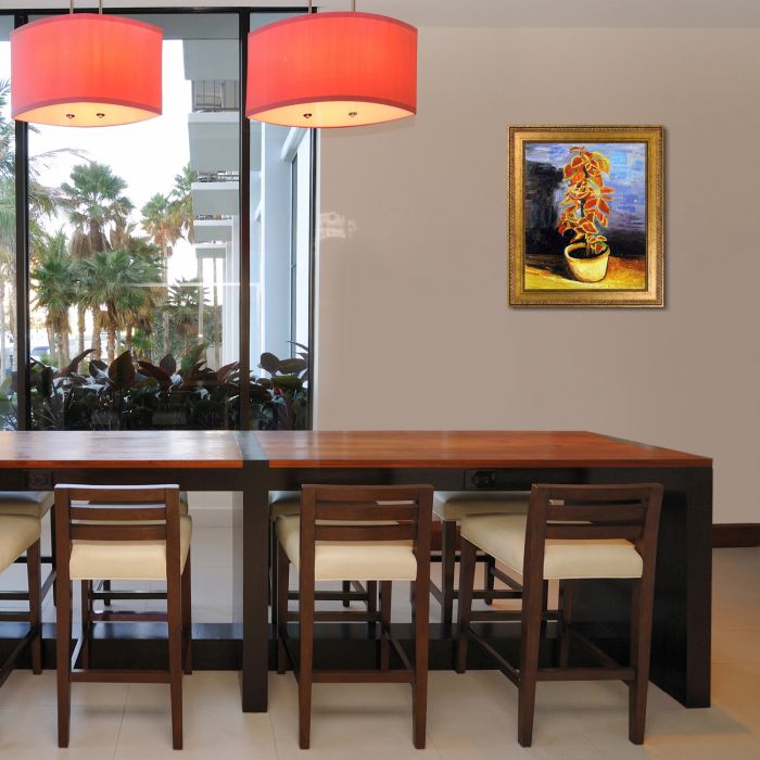 Coleus Plant in a Flowerpot - Versailles Gold King Frame 20" X 24"