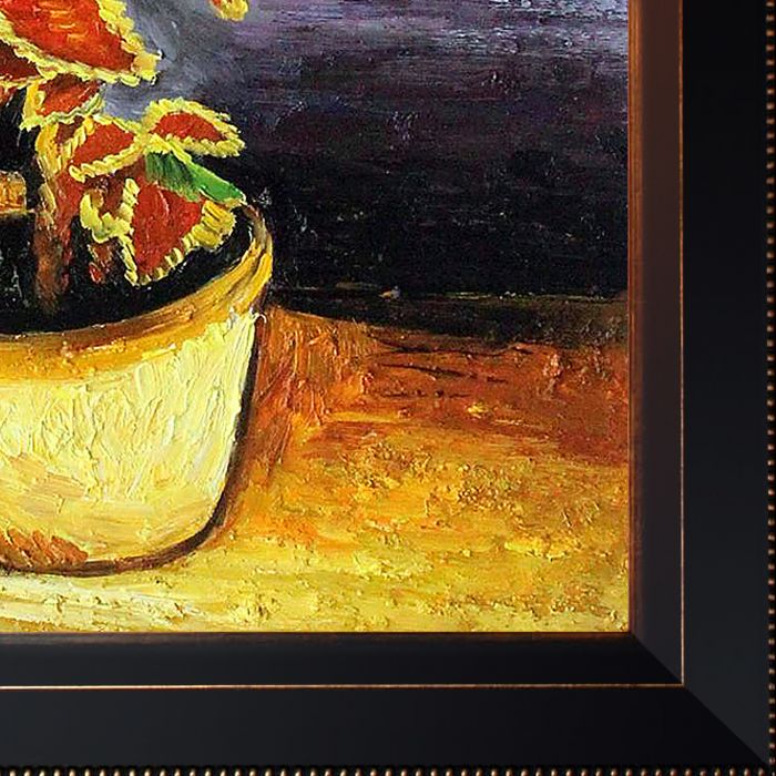 Coleus Plant in a Flowerpot Pre-Framed - Veine D'Or Bronze Angled Frame 20"X24"