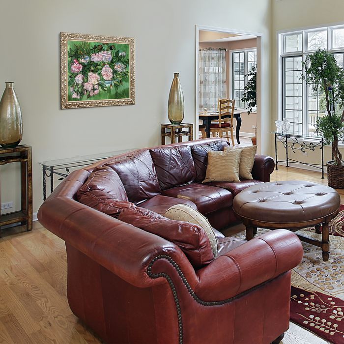 Still Life - Pink Roses Pre-Framed - Rococo Silver 20"X24"