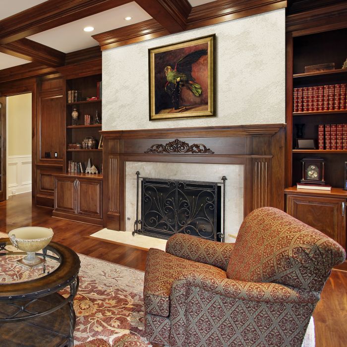 The Green Parrot Pre-Framed - Athenian Gold Frame 20"X24"