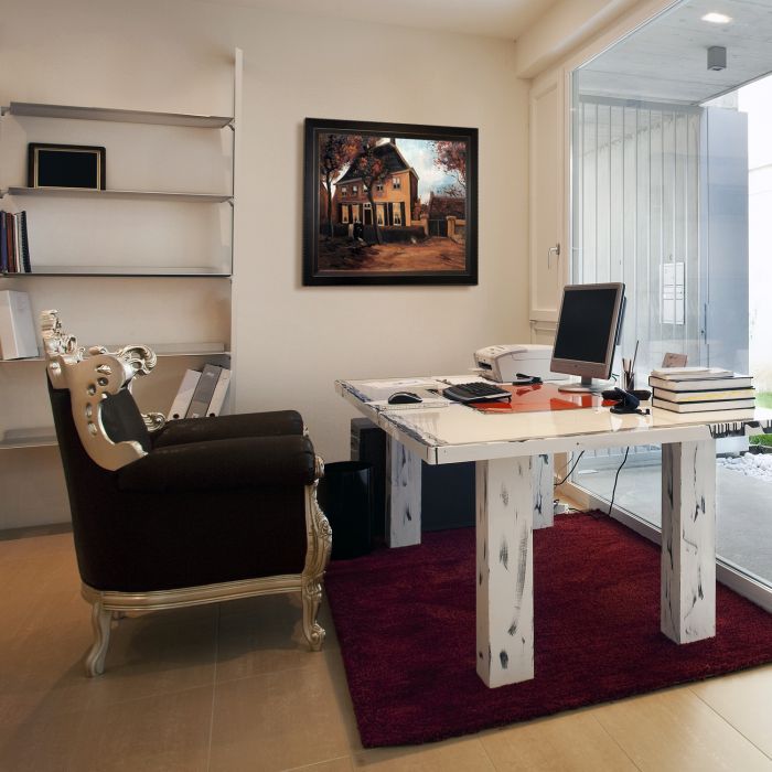 The Vicarage at Nuenen, 1885 Pre-Framed - Veine D'Or Bronze Angled Frame 20"X24"