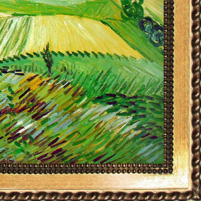 Wheat Fields at Auvers Under Clouded Sky Pre-Framed - Verona Gold Braid Frame 20"X24"