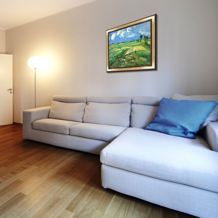 Wheat Fields at Auvers Under Clouded Sky Pre-Framed - Verona Gold Braid Frame 20"X24"