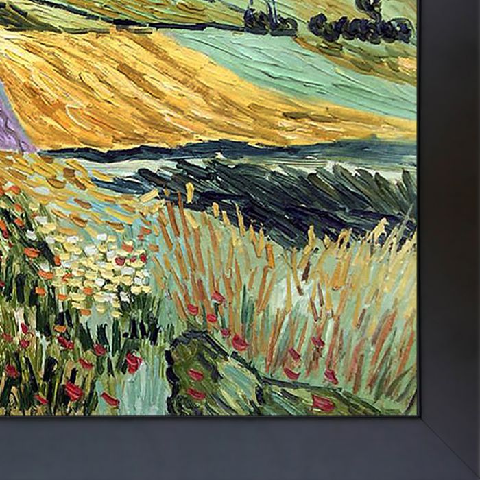 Wheatfields Pre-framed - New Age Black Frame 24"X36"