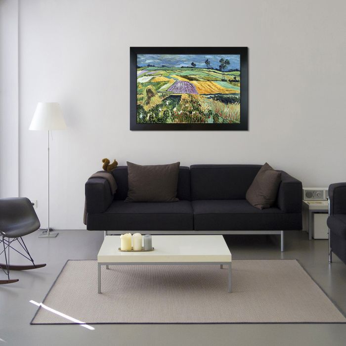 Wheatfields Pre-framed - New Age Black Frame 24"X36"