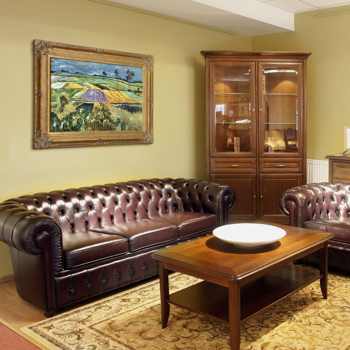 Wheatfields Pre-framed - Renaissance Bronze Frame 24"X36"