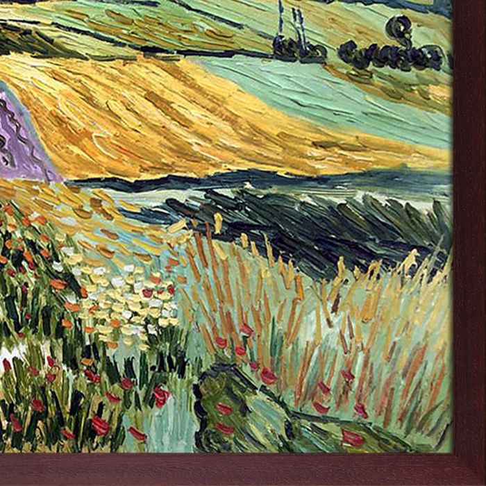 Wheatfields Pre-framed - Open Grain Mahogany 24" X 36"