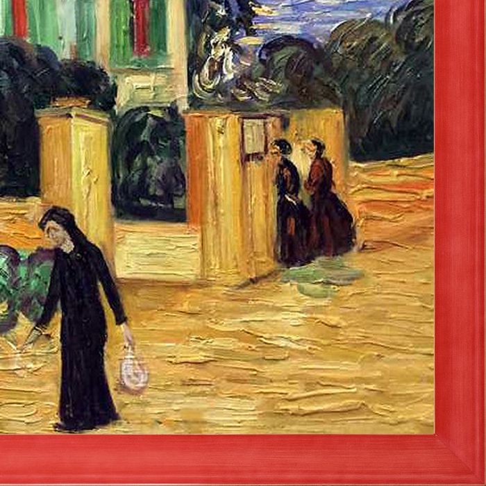 White House at Night Pre-Framed - Jubilee Red Frame 20" X 24"