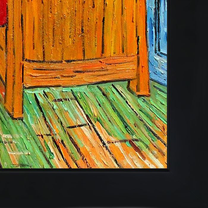 Bedroom At Arles Pre-Framed - New Age Black Frame 20"X24"