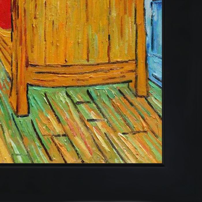 Bedroom At Arles Pre-Framed - New Age Black Frame 20"X24"