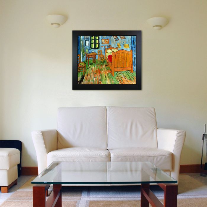 Bedroom At Arles Pre-Framed - New Age Black Frame 20"X24"