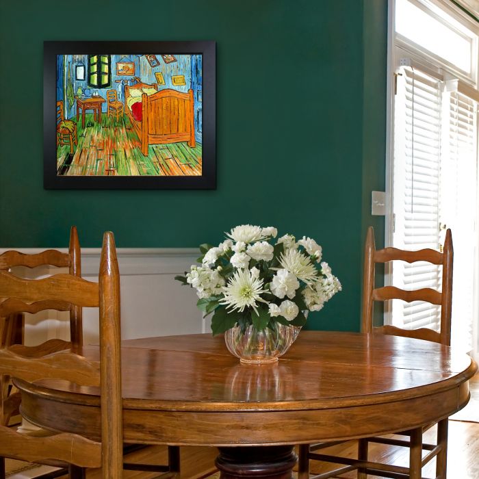 Bedroom At Arles Pre-Framed - New Age Black Frame 20"X24"