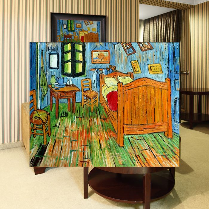 Bedroom At Arles Pre-Framed - Veine D'Or Bronze Scoop Frame 20"X24"