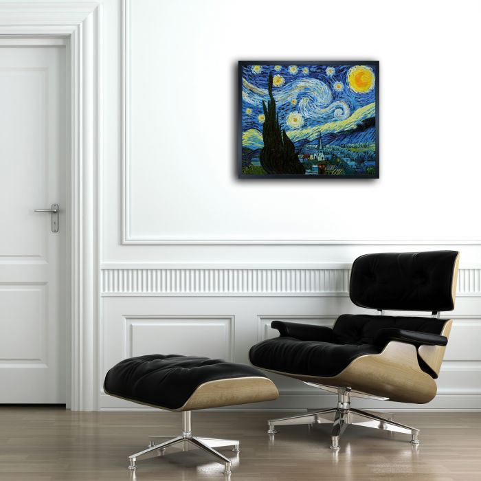 Starry Night Pre-Framed - Studio Black Wood Frame 20"X24"