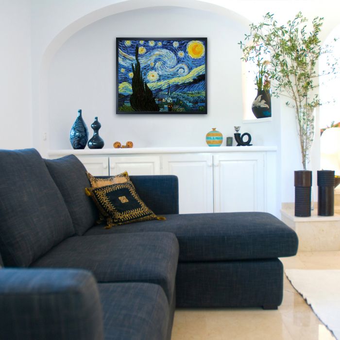 Starry Night Pre-Framed - Studio Black Wood Frame 20"X24"