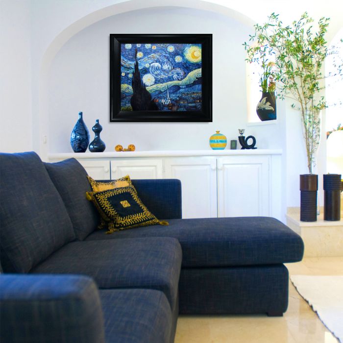 Starry Night Pre-Framed - Black Matte King Frame 20"X24"