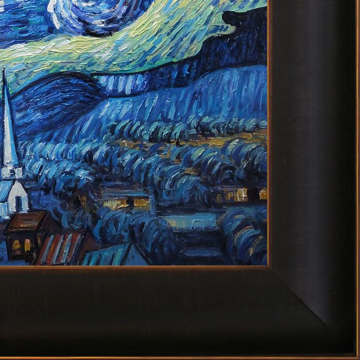 Starry Night Pre-Framed - Veine D'Or Bronze Scoop Frame 20"X24"