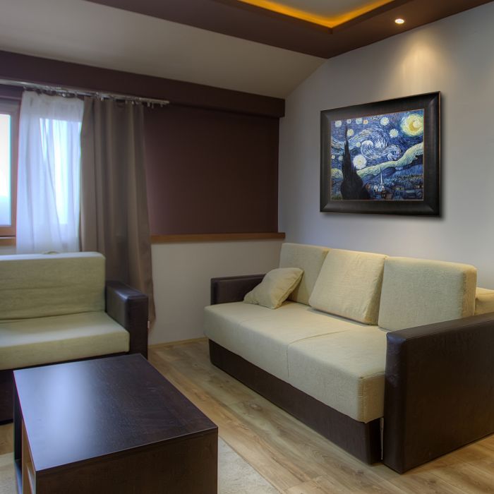 Starry Night Pre-Framed - Veine D'Or Bronze Scoop Frame 20"X24"