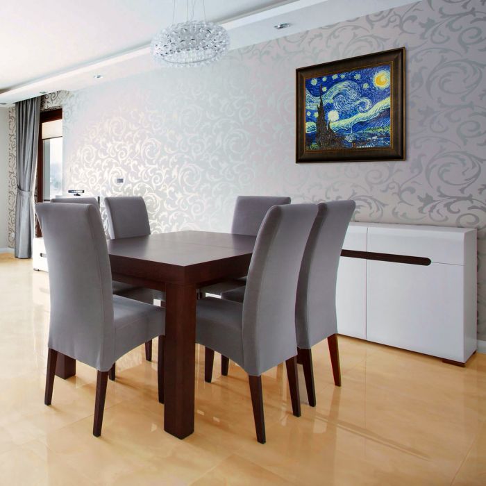 Starry Night Pre-Framed - Veine D'Or Bronze Scoop Frame 20"X24"