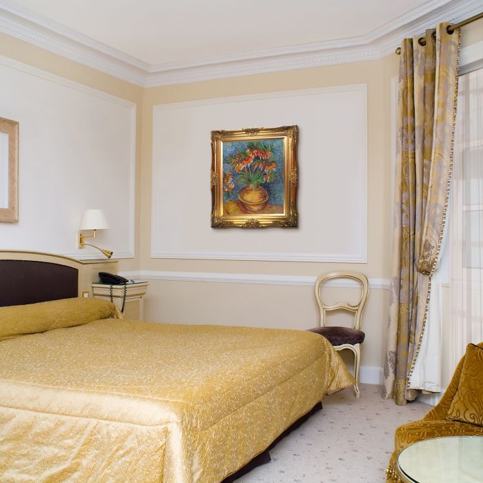 Crown Imperial Fritillaries in a Copper Vase Pre-Framed - Victorian Gold Frame 20"X24"