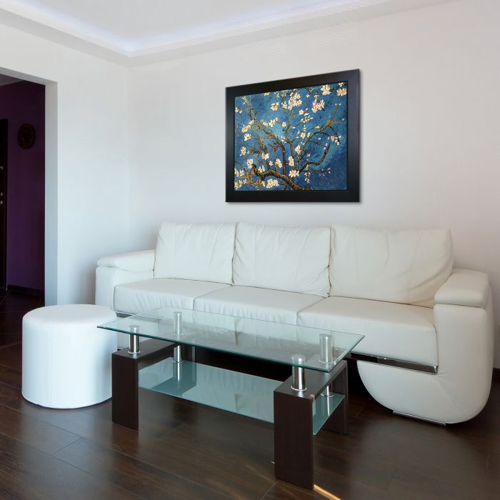 Branches of an Almond Tree in Blossom Pre-Framed - New Age Black Frame 20"X24"