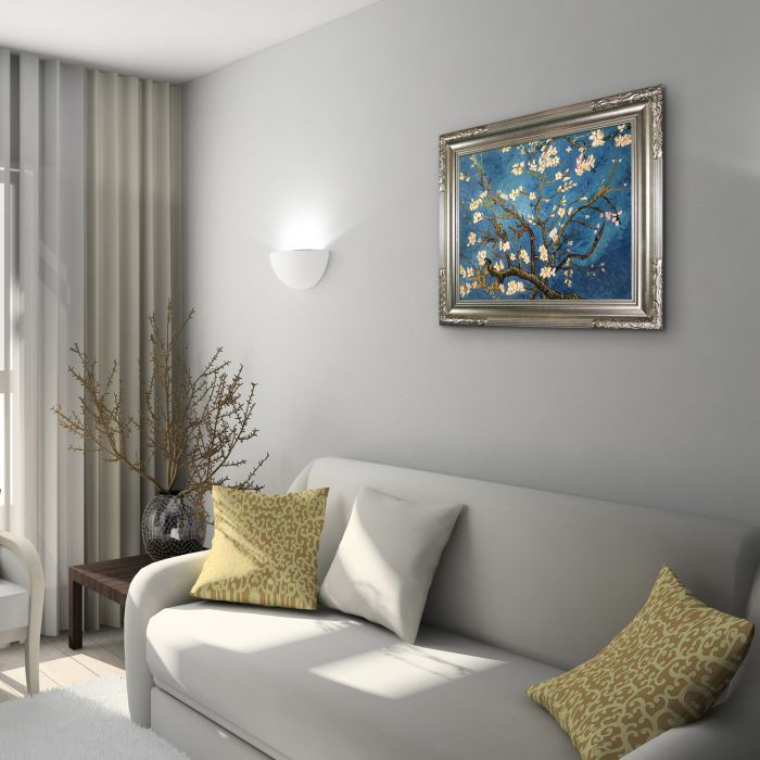 Branches of an Almond Tree in Blossom Pre-Framed - Florentine Dark Champagne Frame 20"X24"