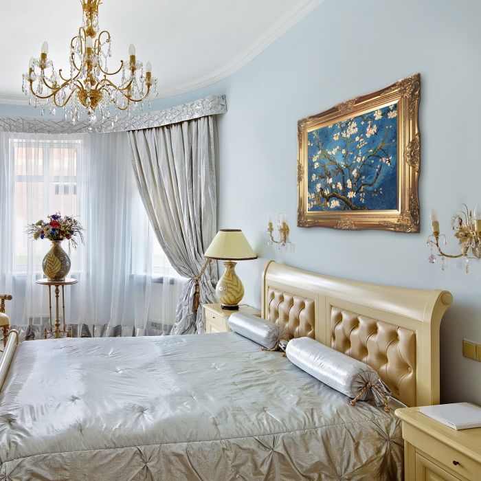 Branches of an Almond Tree in Blossom Pre-Framed - Victorian Gold Frame 20"X24"