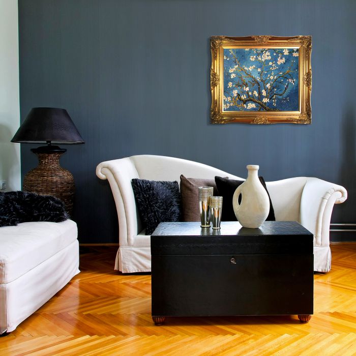 Branches of an Almond Tree in Blossom Pre-Framed - Victorian Gold Frame 20"X24"